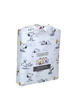 Peanuts Snoopy Full Double Sheet Set By Berkshire Woodstock Black White
